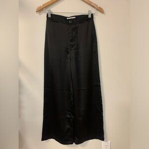 Urban Outfitters Black Olympia Satin Wide Leg Pants